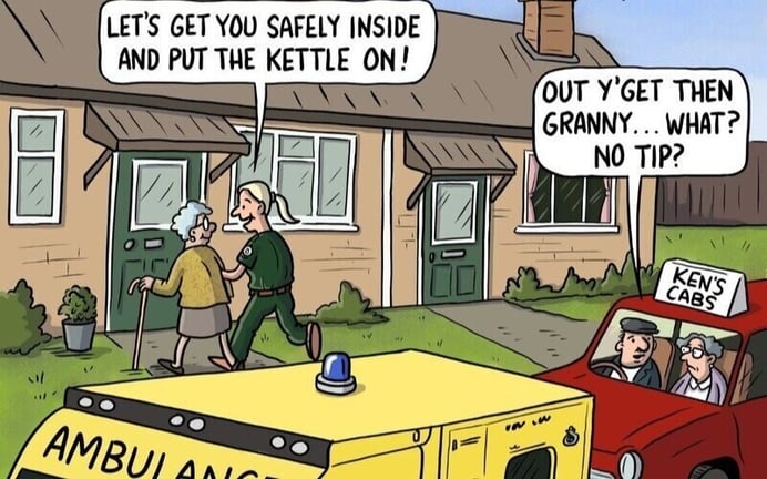 Ambulance v Taxi hero