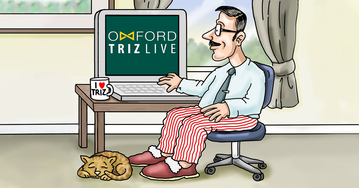 Oxford TRIZ Live cartoon - working from home